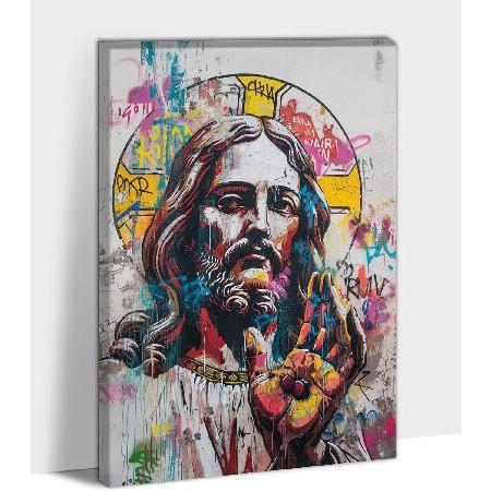【並行輸入品】 グラフィティキャンバスプリントウォールアート、モダンバンクシーストリートグラフィティイエスキャンバスピクチャーアートリビングルームオフ | ブランド登録なし