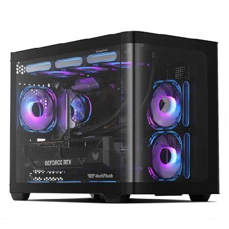 並行輸入品】 darkFlash Micro-ATX ゲーミングPCケース デュアル
