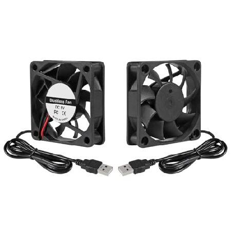 並行輸入品】 Shutao 60mm USB冷却ファン 2個 2.35インチ x 0.68インチ