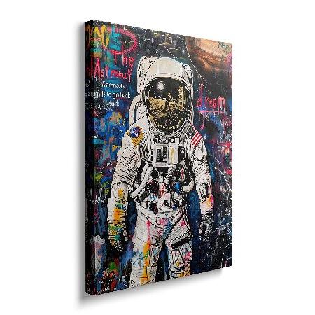 並行輸入品】 Ypxzzj バンクシー 額入り 落書き 宇宙飛行士 キャンバス