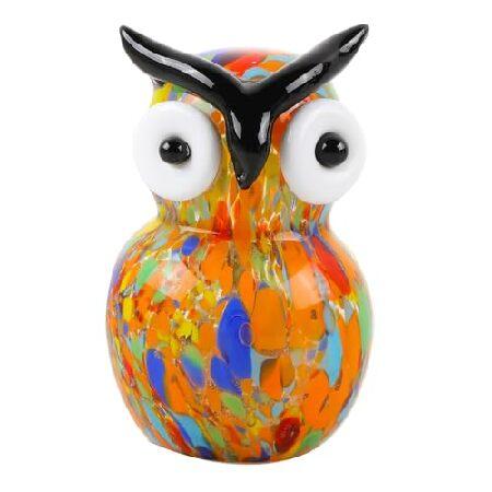 どんぐりアート♡汽車レインボーフクロウ他イルミネーションオブジェ ♡ 並行輸入品】 アリキリスト クリスタル カラフル 金箔 フクロウ 置物