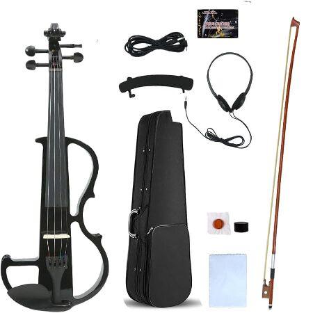 並行輸入品】 Yinfente 電動バイオリン4/4フルサイズ静音4弦学生初級