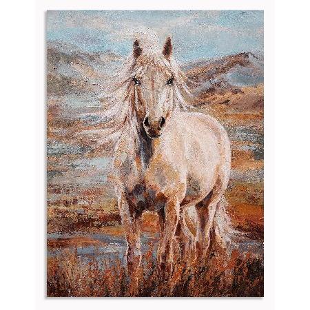 並行輸入品】 Yihui Arts ビンテージ馬の絵 - 素朴な農家キャンバス