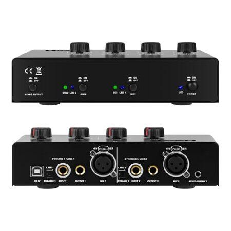 並行輸入品】 Micfuns マイクプリアンプマイクブースター 4入力 最大