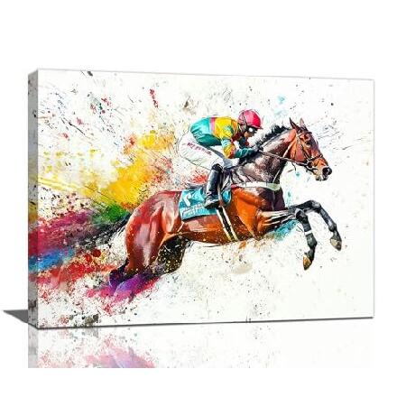 並行輸入品】 バンクシー 乗馬 ウォールアート 競馬選手 スポーツ写真