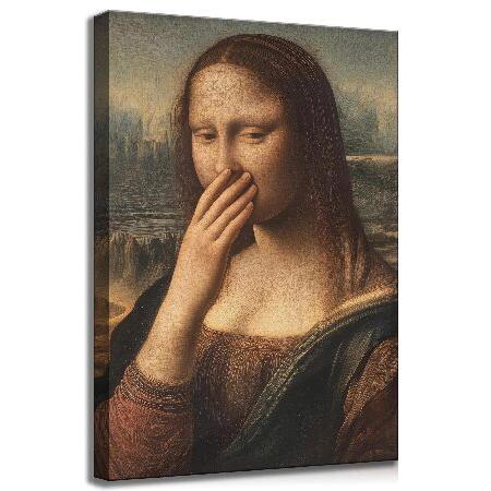 並行輸入品】 面白い臭い顔バスルームキャンバスウォールアート 