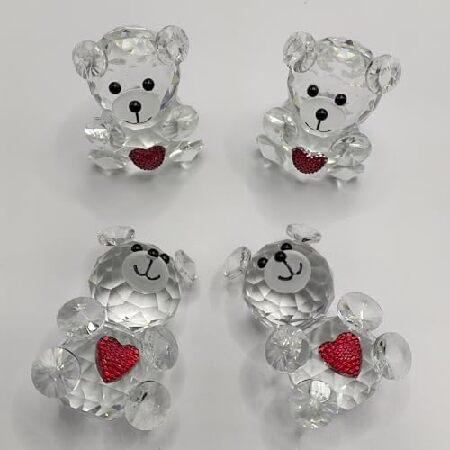 並行輸入品】 Rotroyce クリスタルガラス くまの置物 4個パック