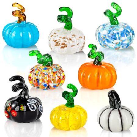 ガラス　パンプキン　超貴重品　ハロウィーン 並行輸入品】 ALDMIO 吹きガラスミニパンプキン装飾、ミニハロウィン