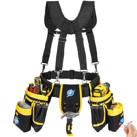 並行輸入品】 腰袋 ツールベルト サスペンダー付き 腰道具セット 27