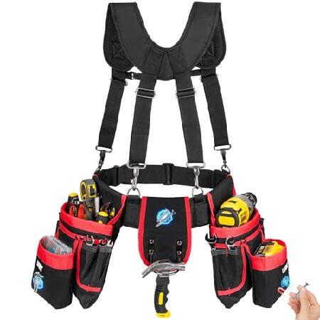 並行輸入品】 腰袋 ツールベルト サスペンダー付き 腰道具セット 27
