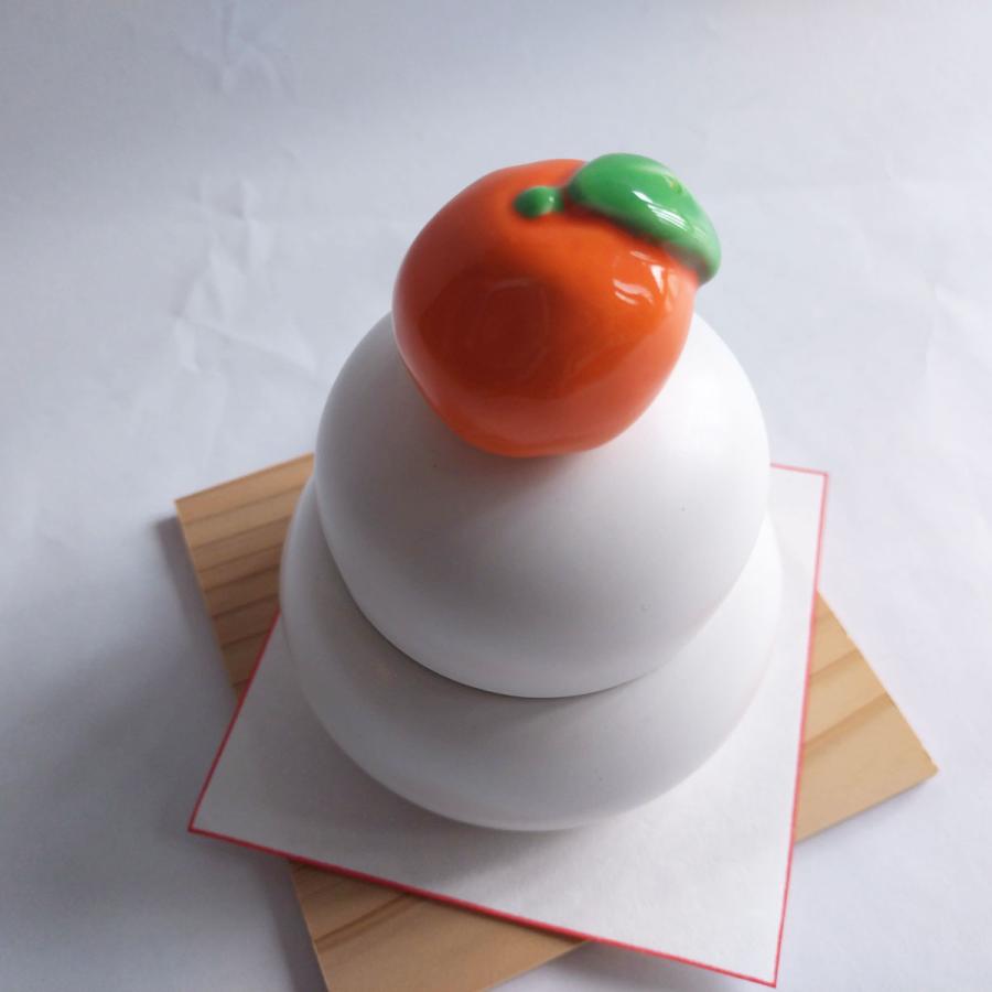 かもしか道具店 かもしか花卉店 陶の鏡餅 山口陶器 お正月飾り かがみもち 陶器 飾り オブジェ インテリア 玄関 |  | 04