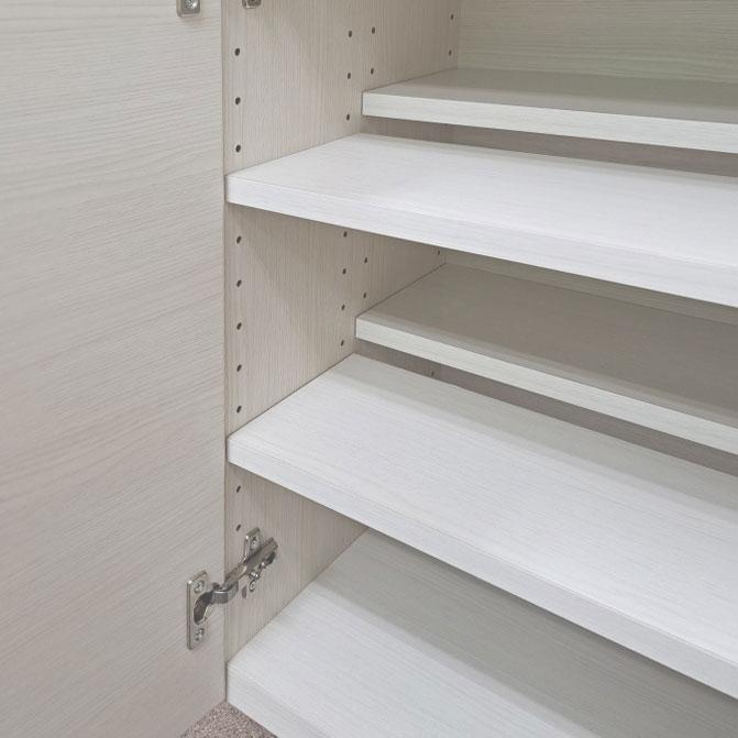 サイドボード ガラス扉 キャビネット リアルウォルナット 幅80cm 奥行33cm 高さ75cm BLD-80G スリム 薄型 飾り棚 コレクション ケース 国産 完成品 |  | 06