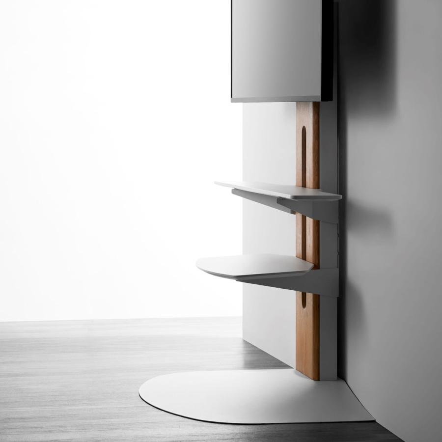 BRION ブリオン テレビスタンド 壁掛け TV リビング すっきり 木目 ホワイト ブラック 高さ 3段階 前傾 後傾 配線 |  | 01