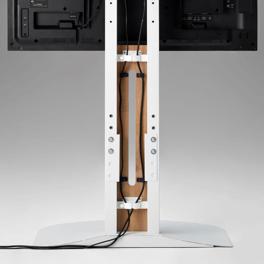 BRION ブリオン テレビスタンド 壁掛け TV リビング すっきり 木目 ホワイト ブラック 高さ 3段階 前傾 後傾 配線 |  | 02