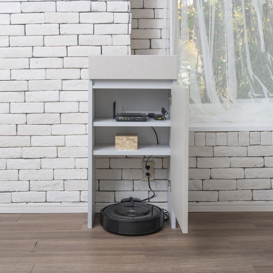 カウンター下すきまくん スッキリ配線キャビネット SS 幅30〜55cm