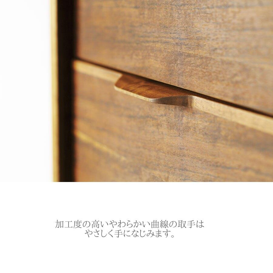 朝日木材 EDDA エッダ チェスト サイドボード リビング 収納 幅100 奥行45 高さ80 DB30203L-EL000 一部地域開梱設置無料_3