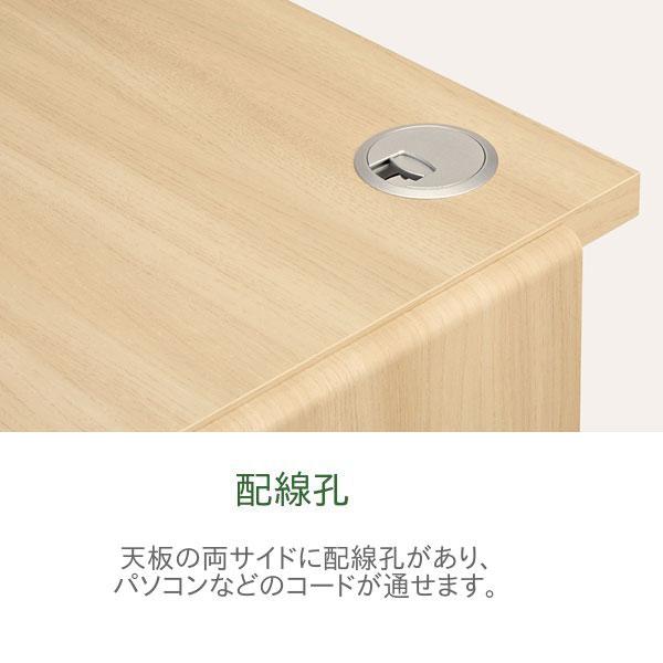valvanne バルバーニ ネットワーク デスク 日本製 パソコンデスク シンプル 機能的 DD-W14570 幅145cm 奥行70cm 高さ72cm 配線孔 コンセント付 5色対応 書斎_6