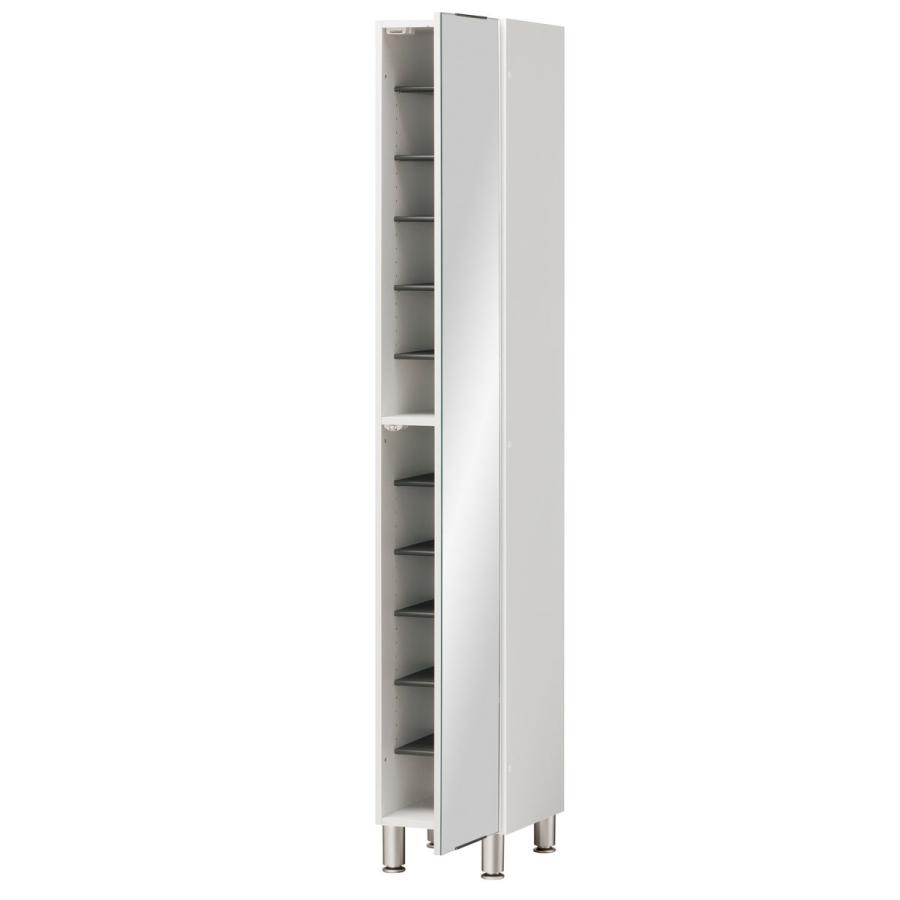 玄関収納 シューズすきまくん ミラー扉 フットタイプ FM30 幅30cm 高さ185cm 下駄箱 スリム シューズボックス 姿見 全身 鏡 完成品 国産 可動棚 |  | 01