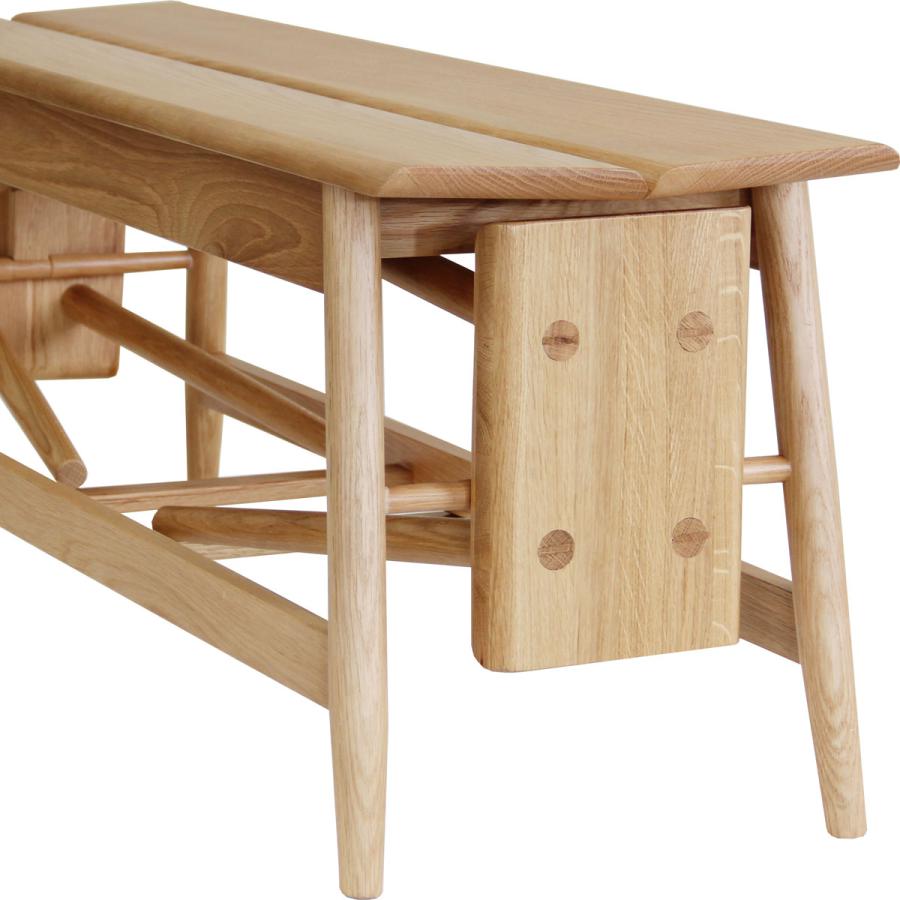 Garool ガルール ベンチ ウィズ スツール 3点セット 伸長式 ダイニング スツール収納 軽量 完成品 ナチュラル ブラウン |  | 08