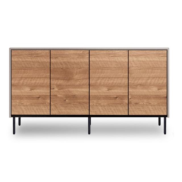 モーブル Leo レオ 145 サイドボード 幅145 奥行40 高さ87 リビング 収納 キャビネット 開き扉 完成品 国産 | Meuble | 01