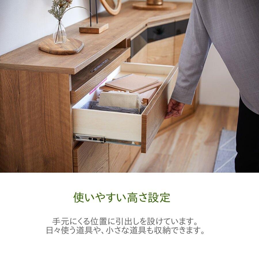 モーブル NookII ノークII 80 サイドボード キャビネット リビング 収納 幅80 奥行35 高さ80 ナチュラル ブラウン 国産 完成品 | Meuble | 06