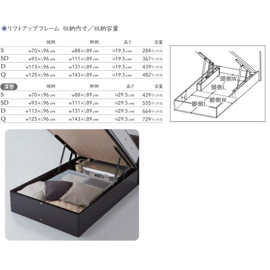 シモンズベッド AURG SHELFII アーグシェルフII リフトアップ深型フレーム フレームのみ SR2010010 シングル | SIMMONS | 03