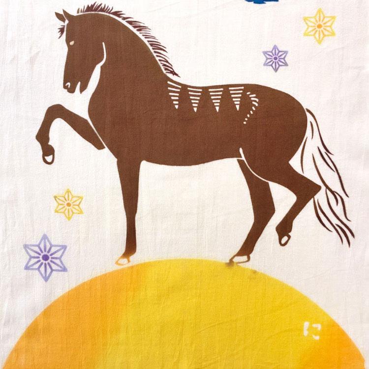 にじゆら 手ぬぐい 干支 午 [everyday 60 tenugui] 日本製 手拭い 綿100% メール便可 |  | 05