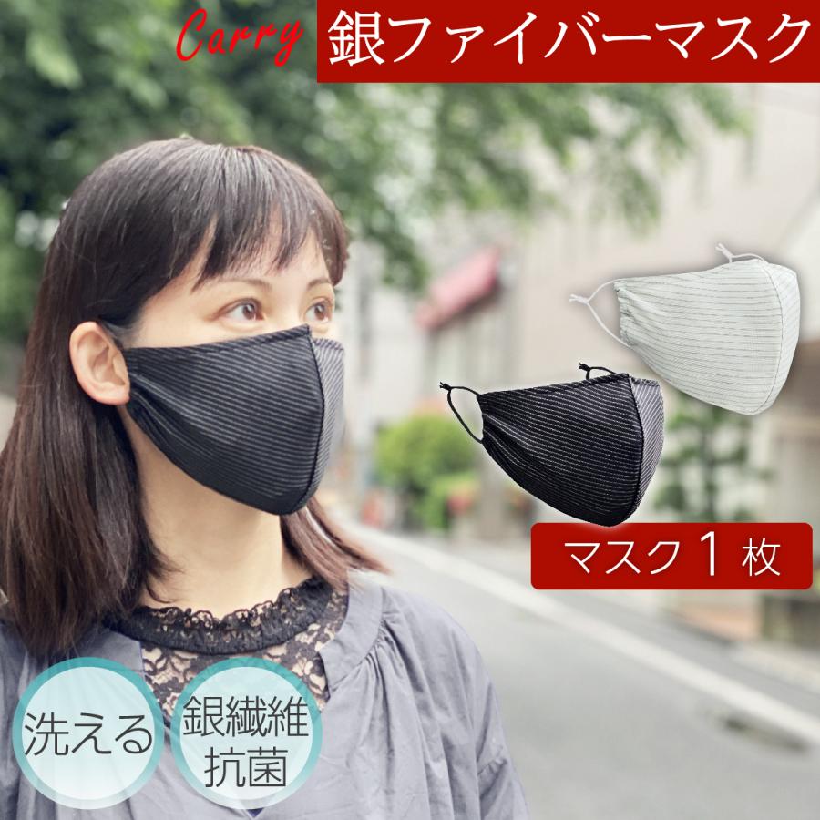 【CARRY Ag 銀ファイバーマスク 】 洗える 布マスク 衛生マスク フィルターポケット付 銀繊維 抗菌 消臭 銀イオン効果 おしゃれ キャリー 台湾製 | 
