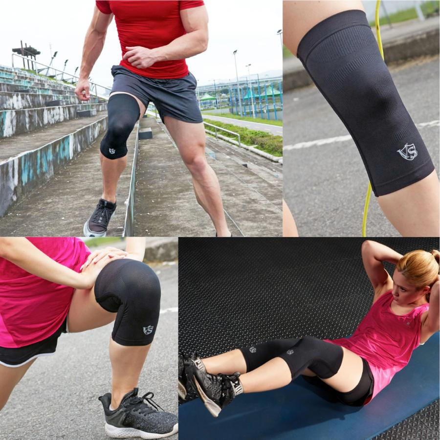 着圧 膝サポーター 【 VITAL SALVEO バイタルサルヴェオ】薄い 蒸れない 温かい ひざ 膝 ゲルマニウム 遠赤外線 膝スリーブ 左右兼用 両足用 2枚組 CJ-6202 |  | 19