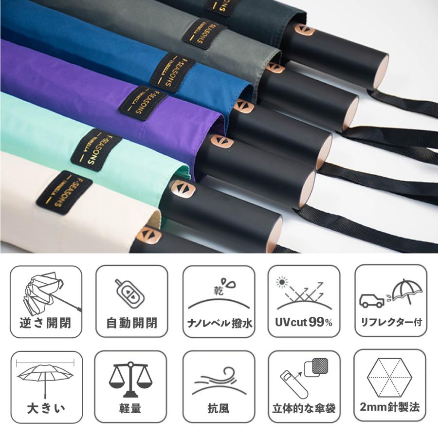 ワンタッチ 折りたたみ逆さ傘 折りたたみ傘 折り畳み傘 自動開閉 逆さ傘 手が濡れない 通勤 通学 F-SEASONS |  | 08