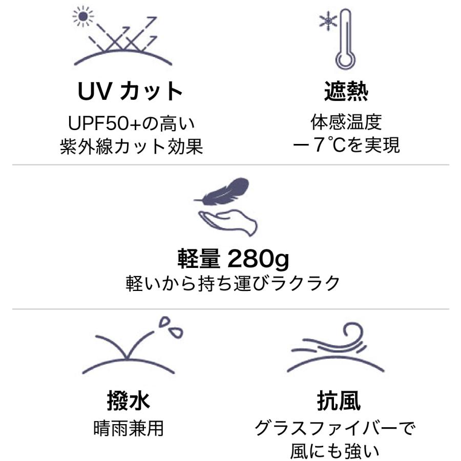 大きい 軽い 7本骨 日傘 メンズ 紳士用 日傘 手動 折りたたみ傘 晴雨兼用傘 遮熱 遮光 UVカット 106cm 軽量 280g UPF50+ 抗風 超撥水 【ギフト】 F.SEASONS M54 | F.SEASONS | 15