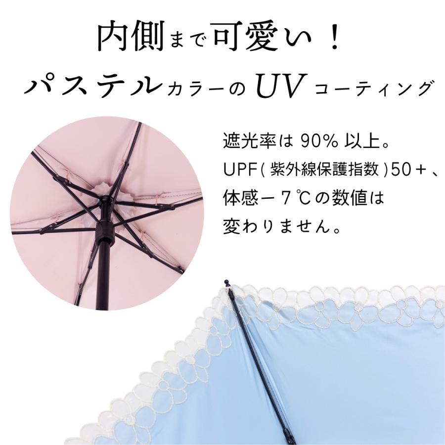 F-SEASONS TA11 日傘 折りたたみ傘 花模様の刺繍 遮熱 遮光 UVカット コンパクト 折り畳み傘 軽量 UPF50+ 抗風 日傘 晴雨兼用傘 超撥水 レディース 【ギフト】 |  | 13