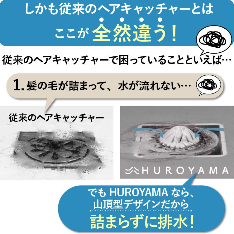 ヘアキャッチャー  【Sサイズ】 【Mサイズ】 排水口 ゴミ受け お風呂 バスルーム 排水溝 髪の毛 清潔 掃除 HUROYAMA  iFデザイン賞受賞 |  | 08