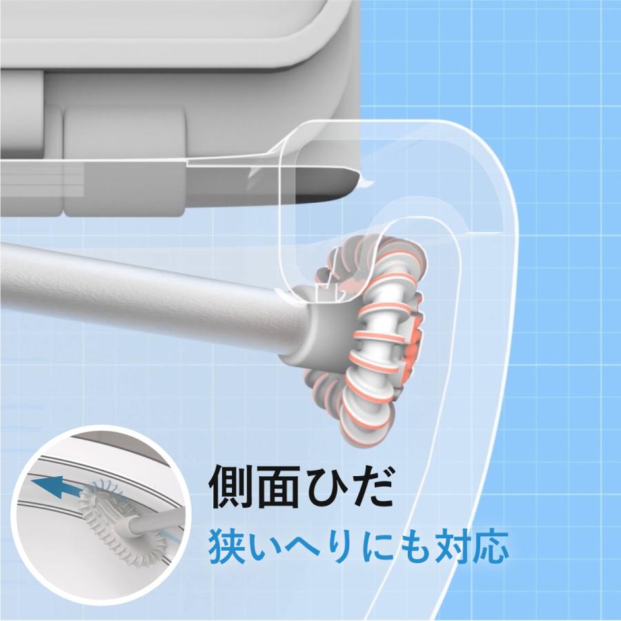 トイレブラシ シリコン トイレ掃除 トイレ用ブラシ 抗菌 清潔 衛生的 機能的 HUROYAMA タイディブラシ |  | 08