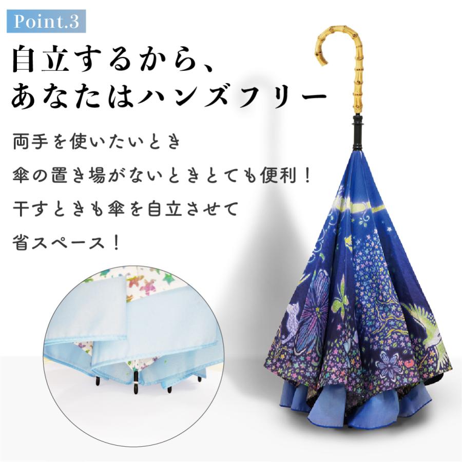 逆さ傘 さかさ傘 傘 レディース おしゃれ CARRY saKASA キャリーサカサ 切り絵デザインモデル 濡れない傘 晴雨兼用 :ibb ...