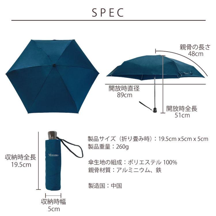 折りたたみ傘 Minimo#1 超小型 自動開閉 コンパクト UVカット 晴雨兼用