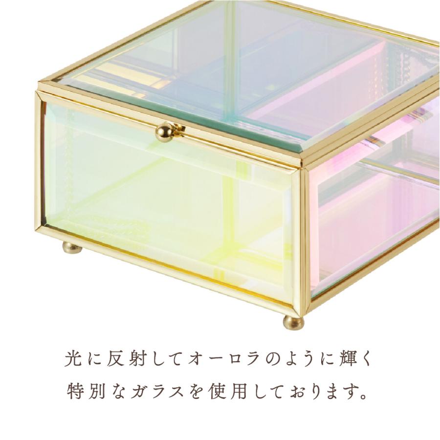 Moosy Life オーロラガラス ゴールド ミラー ジュエリーボックス スクエア 13×14×8cm Aurora AB61 |  | 10