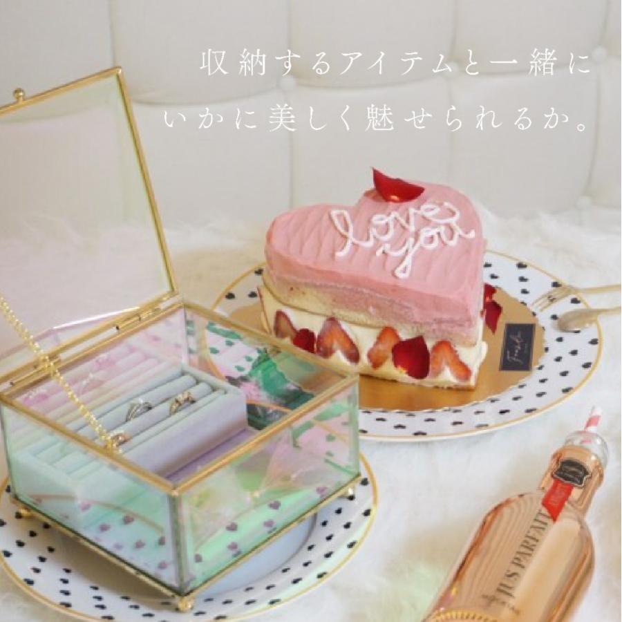 Moosy Life オーロラガラス ゴールド ミラー ジュエリーボックス スクエア 13×14×8cm Aurora AB61 |  | 12