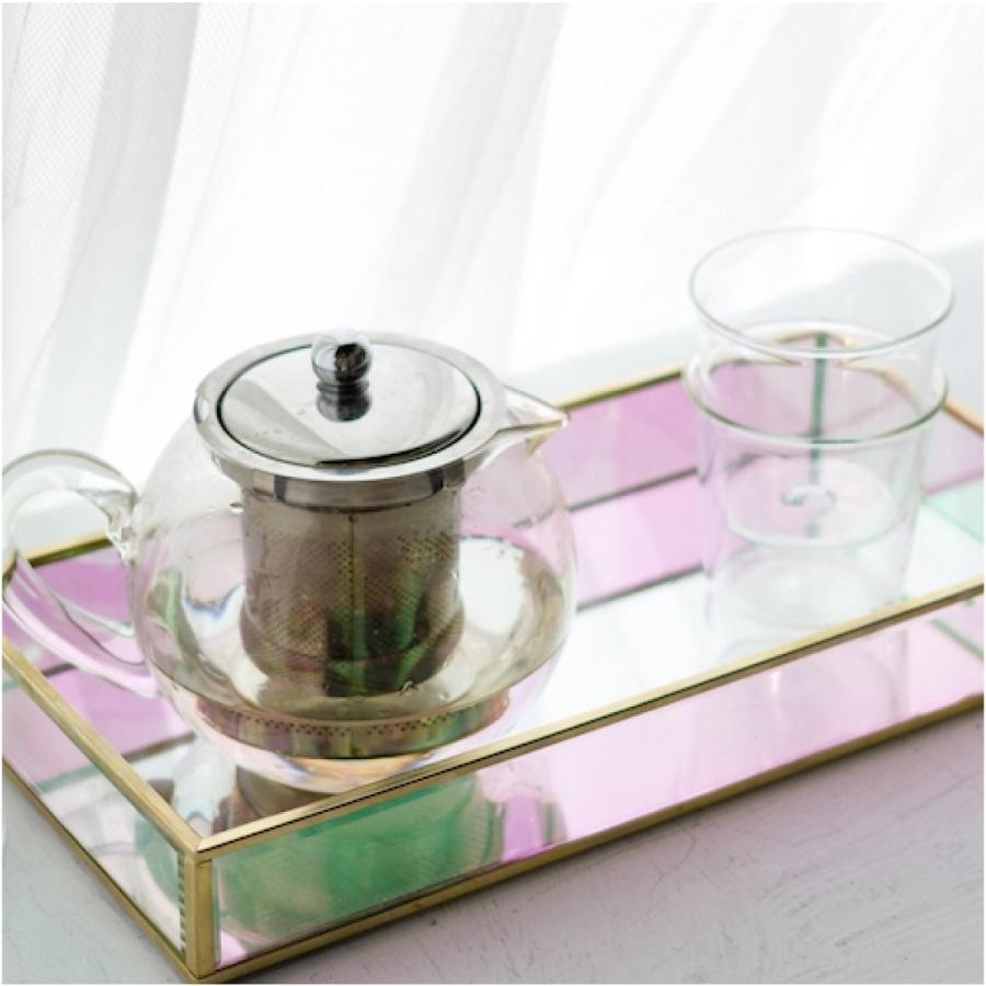 Moosy Life オーロラガラス ゴールド ミラー ジュエリートレイ Sサイズ 25cm x 12cm Aurora AB62 |  | 04