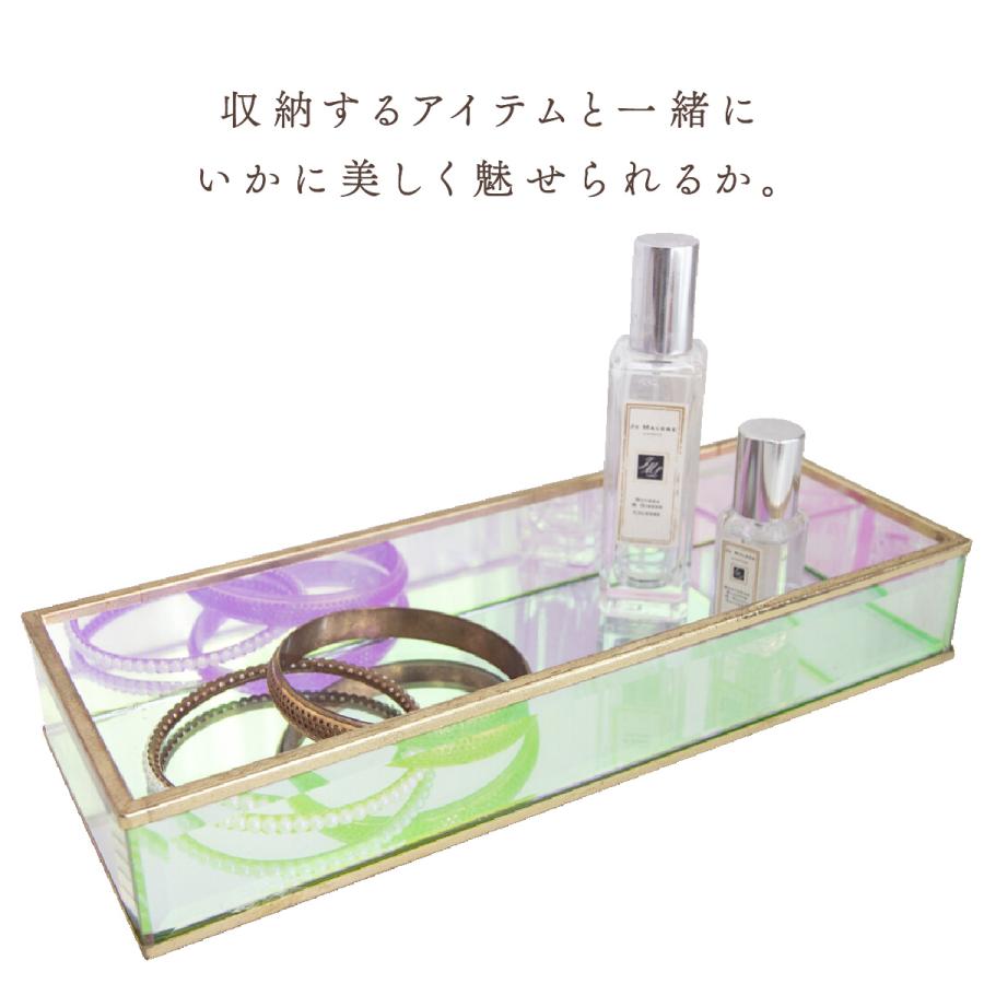 Moosy Life オーロラガラス ゴールド ミラー ジュエリートレイ 9×25×4cm Aurora AB63 |  | 11