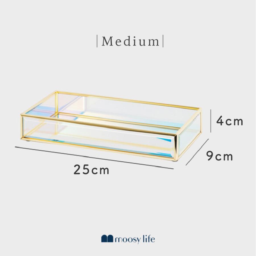 Moosy Life オーロラガラス ゴールド ミラー ジュエリートレイ 9×25×4cm Aurora AB63 |  | 13