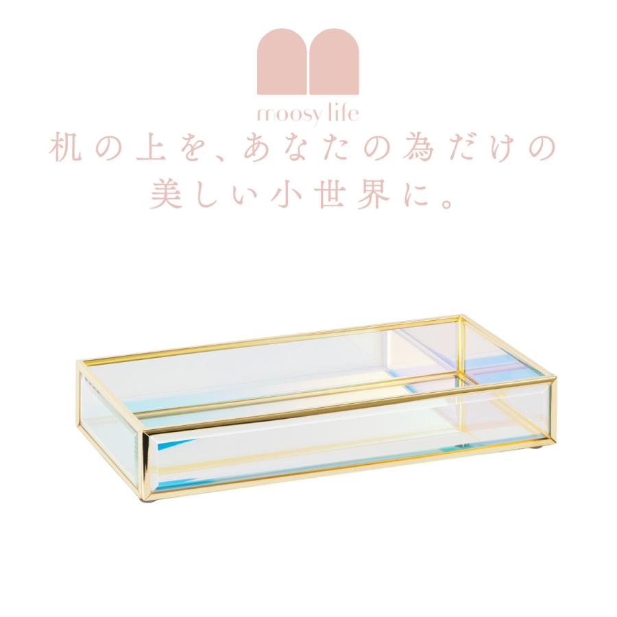 Moosy Life オーロラガラス ゴールド ミラー ジュエリートレイ 9×25×4cm Aurora AB63 |  | 01