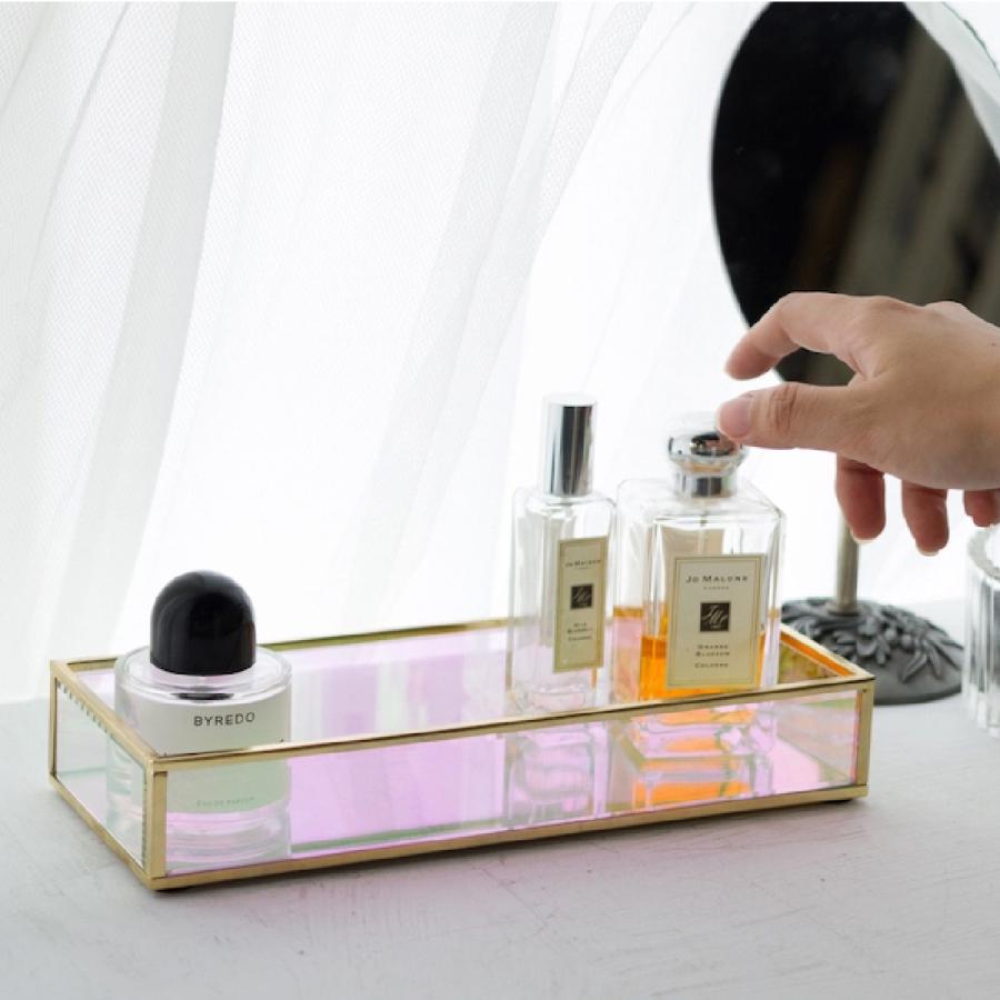 Moosy Life オーロラガラス ゴールド ミラー ジュエリートレイ 9×25×4cm Aurora AB63 |  | 02