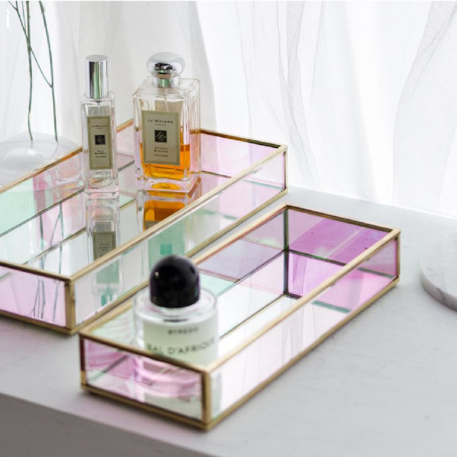 Moosy Life オーロラガラス ゴールド ミラー ジュエリートレイ 9×25×4cm Aurora AB63 |  | 04