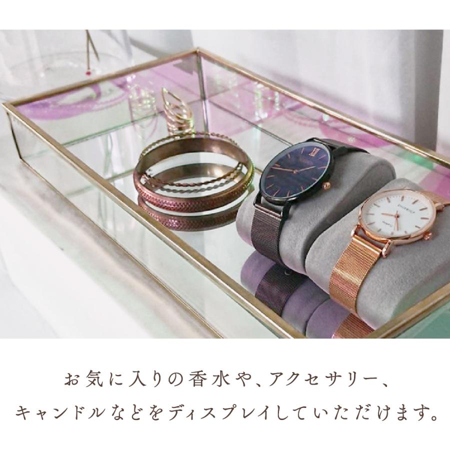 Moosy Life オーロラガラス ゴールド ミラー ジュエリートレイ 9×25×4cm Aurora AB63 |  | 05