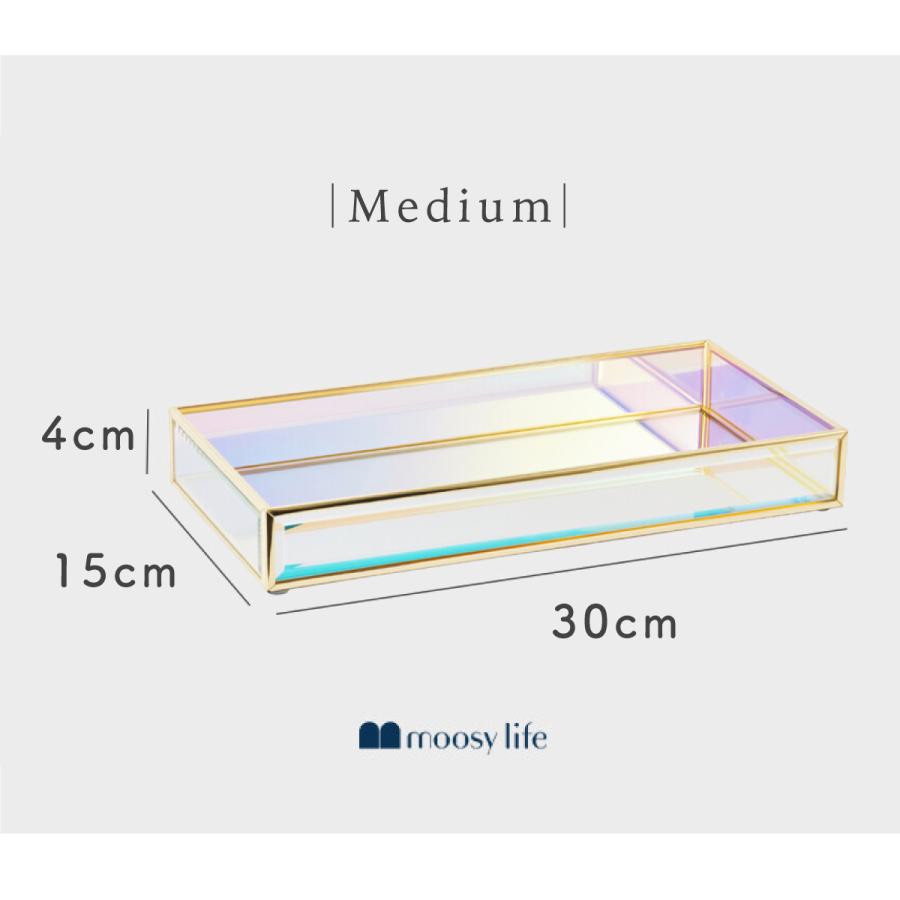 Moosy Life オーロラガラス ゴールド ミラー ジュエリートレイ 30cm x 15cm Aurora AB64 |  | 13