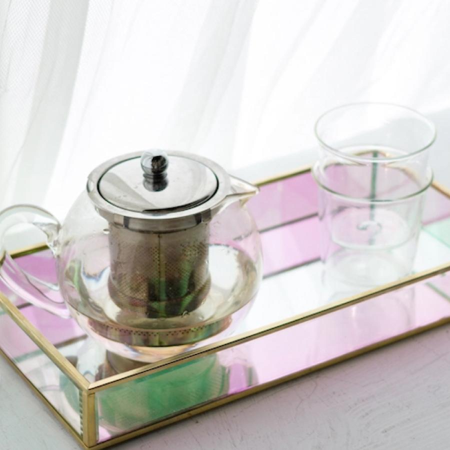 Moosy Life オーロラガラス ゴールド ミラー ジュエリートレイ 30cm x 15cm Aurora AB64 |  | 03