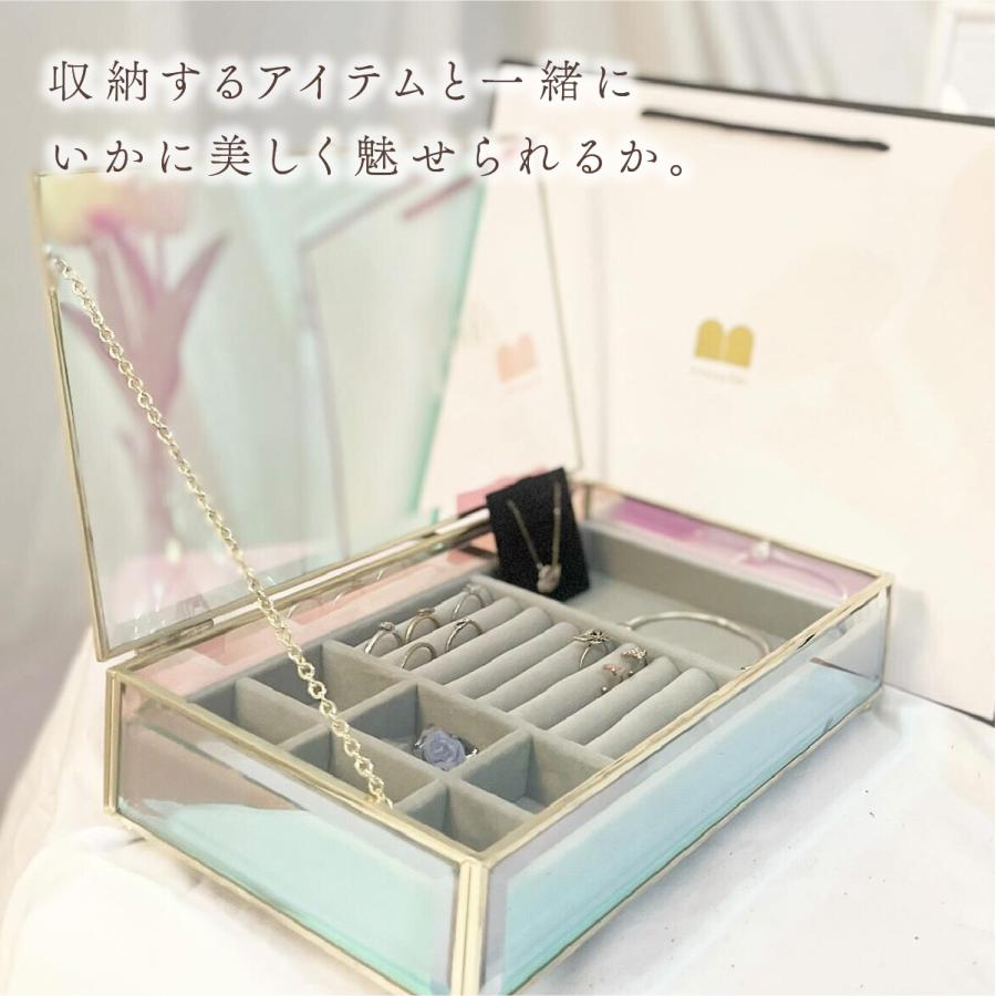 Moosy Life オーロラガラス ゴールド ミラー ジュエリーボックス フラット16×25×7cm Aurora AB65 |  | 13