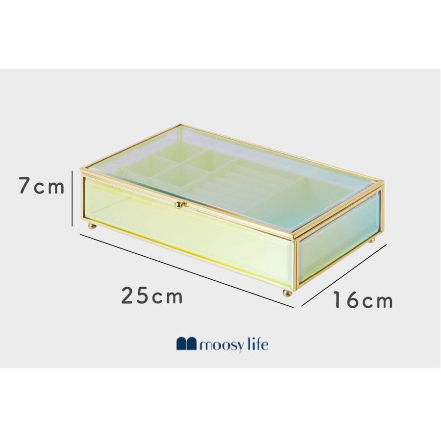 Moosy Life オーロラガラス ゴールド ミラー ジュエリーボックス フラット16×25×7cm Aurora AB65 |  | 15