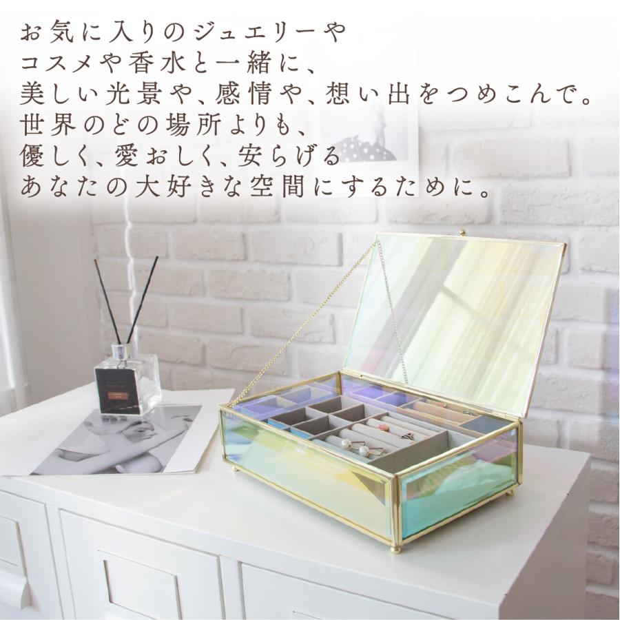 Moosy Life オーロラガラス ゴールド ミラー ジュエリーボックス フラット16×25×7cm Aurora AB65 |  | 02